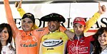 Das Siegerpodest der Baskenland-rundfahrt 2007: Sanchez, Cobo, Vicosos